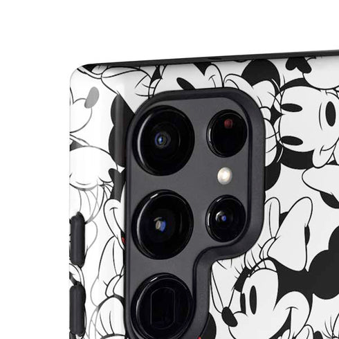Disney Minnie Mouse Red Color Pop Face Pattern Galaxy S25 Ultra Impact Case